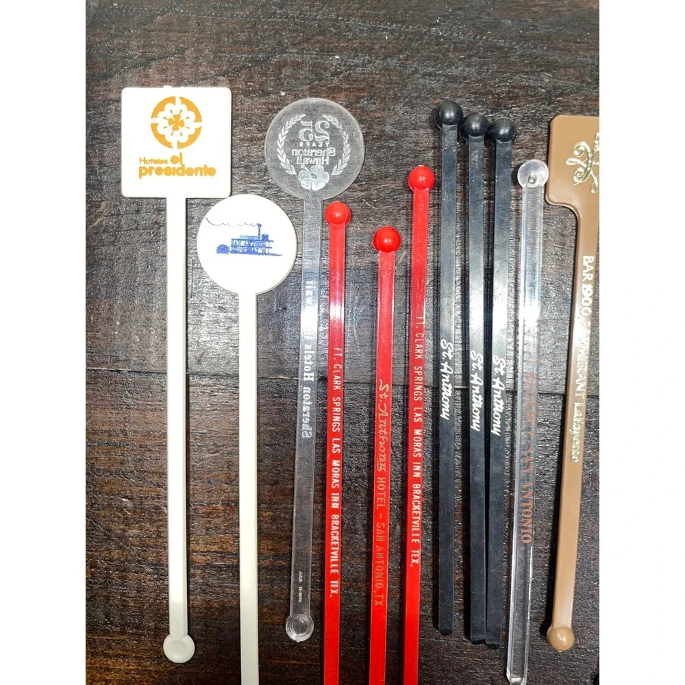 Vintage Swizzle Sticks Lot Cocktail Stirrers Caesars Palace San‎ Francisco